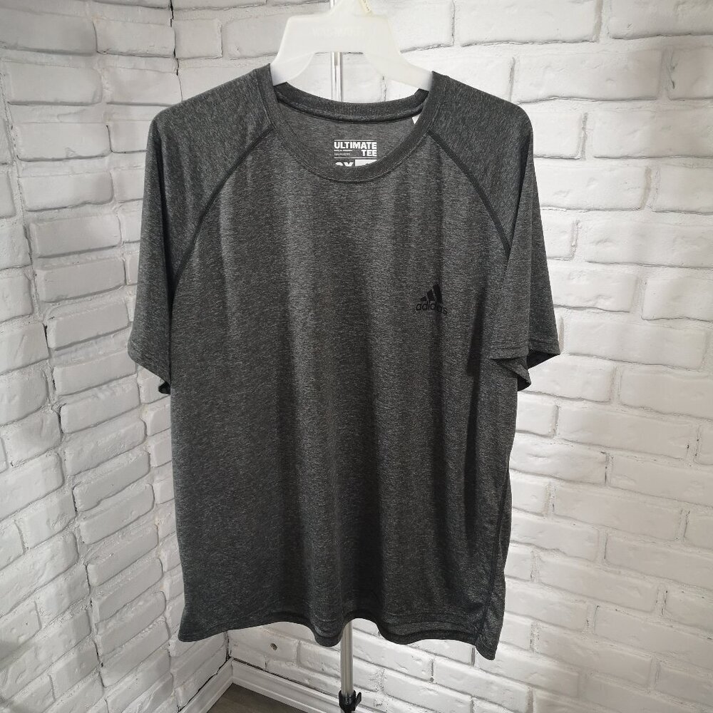 Adidas Ultimate Tee Men's Size 2X Dark Grey Climate Straight Fit T-shirt